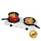 MegaChef Sleek White Electric Portable Lightweight Dual Burner Cooktop Buffet Range